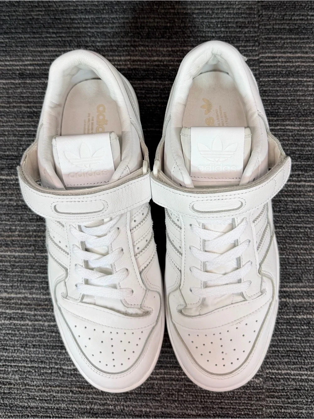 adidas Forum 84 Low Triple White Leather Shoes Men’s 9.5